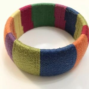 Bracelet Thread Wrapped Colorful Handmade
